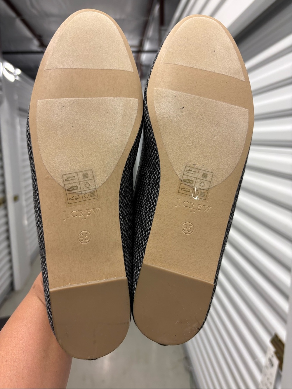 J. Crew Factory Addie Herringbone Flats. Size 9.5. New. - Picture 2 of 4